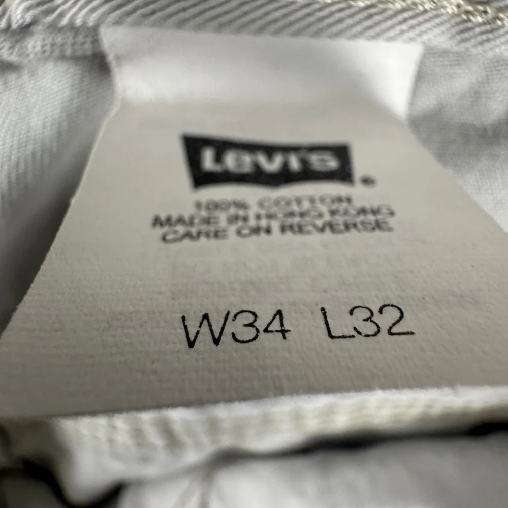 Levis Carpenter Pants Mens 34x32 Tan Utility Workwear Cotton Twill 3090